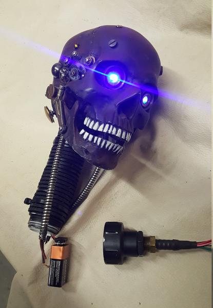 Steampunk Terminator T-18 Battle Damaged Skull picture