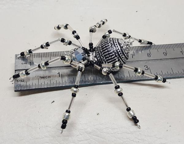 Christmas Silver Beaded Spider picture