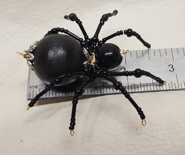 Steampunk Beaded Black Widow Spider picture