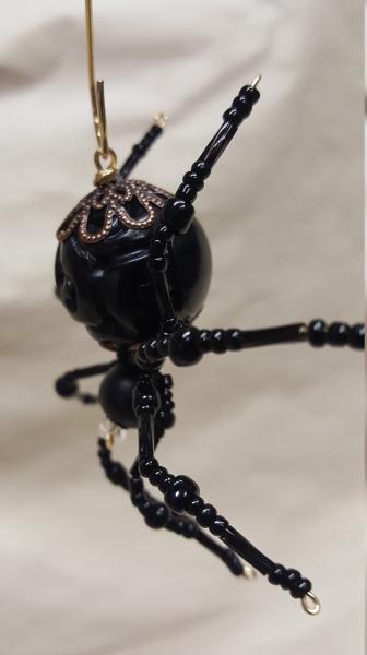 Steampunk Beaded Black Spider picture