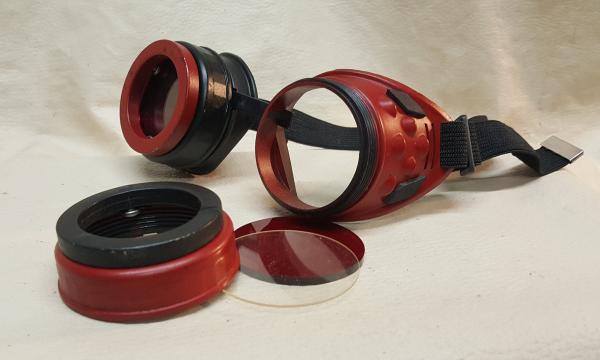 Slightly Distressed Steampunk Goggles Inspired By Harley Quinn #3 picture