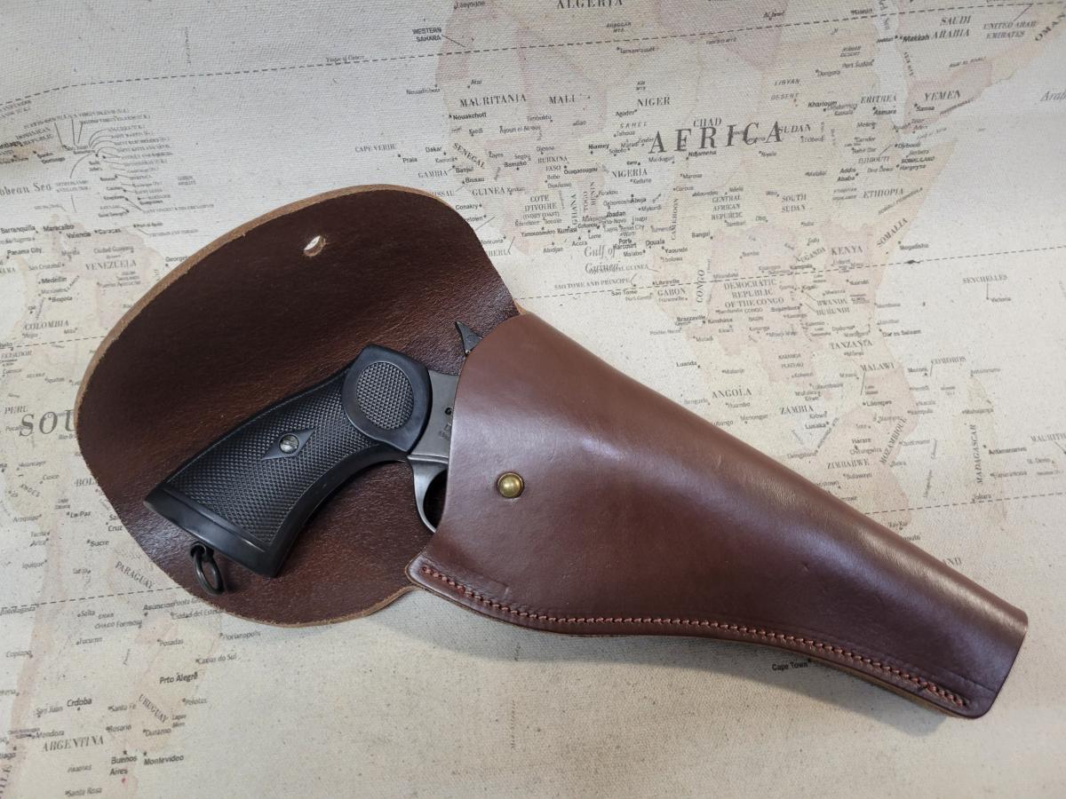 British 1887 Webley Non-Firing Revolver Replica with Leather Holster picture