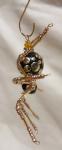 Steampunk Black /Gold Splotched Beaded Spider