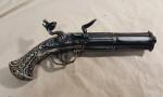 Steampunk Style 18th Century Aged French Four Barrel Flintlock