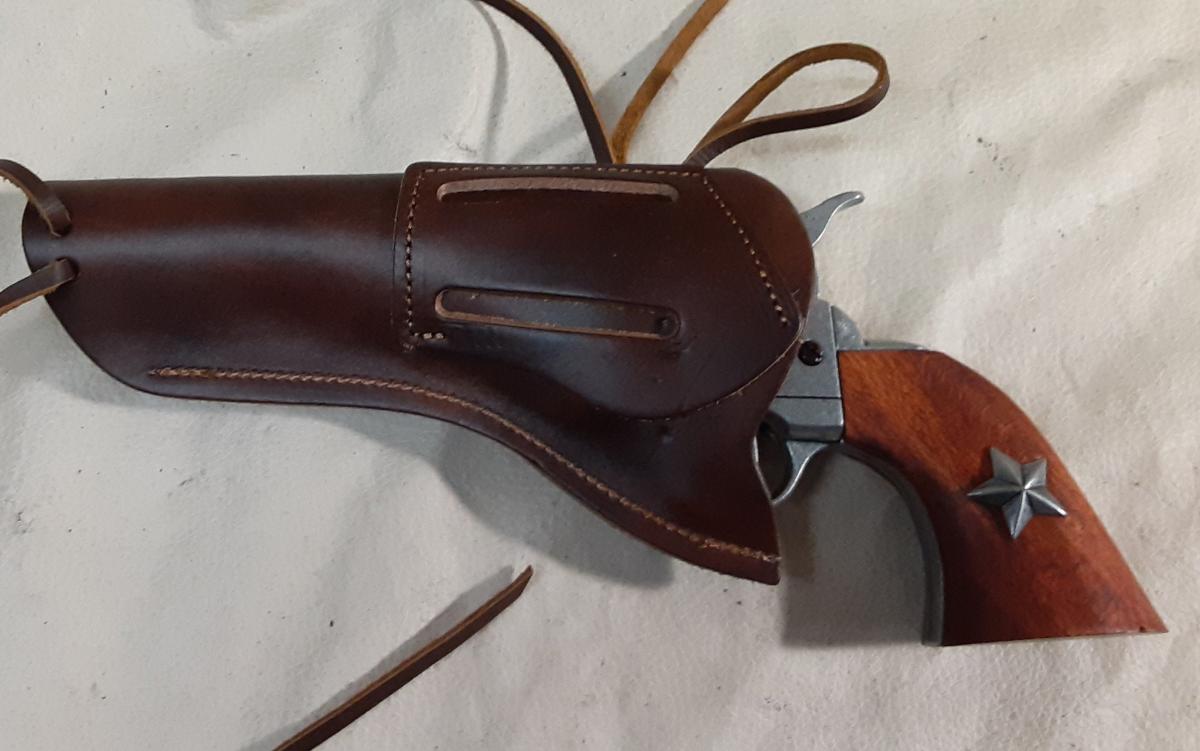 1873 Colt Gray "Peacemaker" Revolver Non Firing Replica w/Holster picture