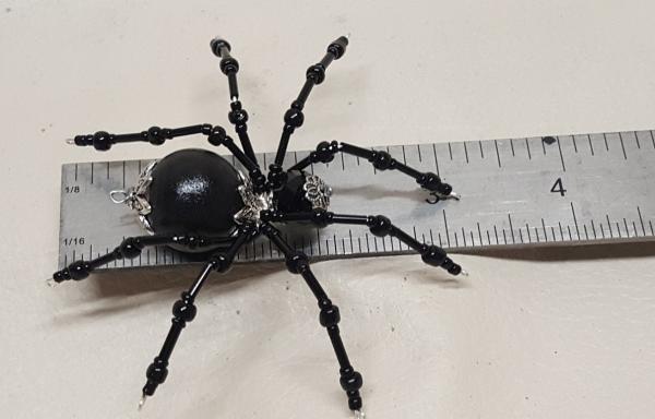 Steampunk Beaded Black Widow Spider picture