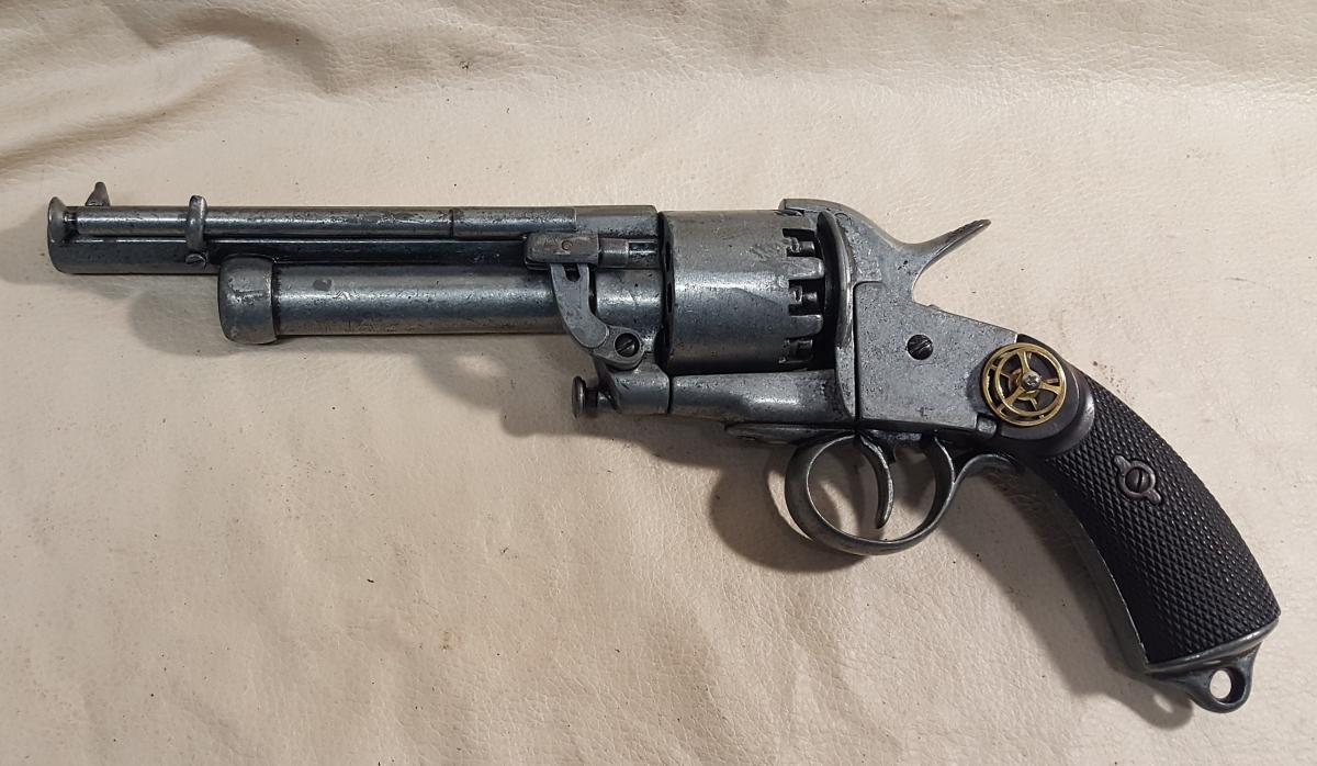 Steampunk 1860 Confederate Le Mat Revolver Non Firing Replica With Holster picture