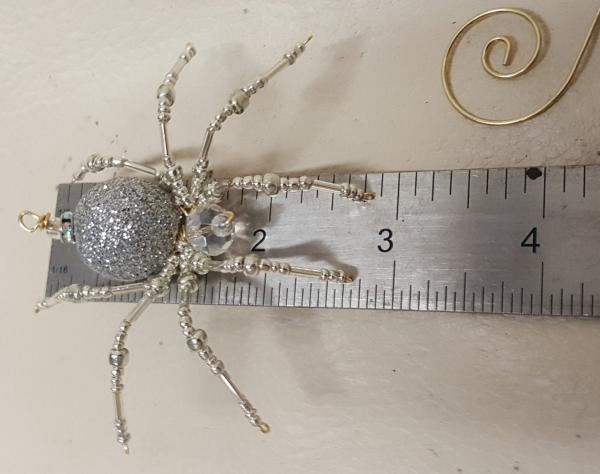 Steampunk Beaded Silver Christmas Spider picture