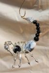 Steampunk Beaded Black and Gray Scorpion