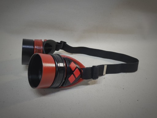 Slightly Distressed Steampunk Goggles Inspired By Harley Quinn picture