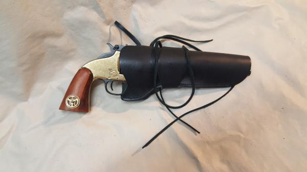 1869 Schofield Nickel or Brass/Gunmetal Revolver Non Firing Replica w/Holster picture