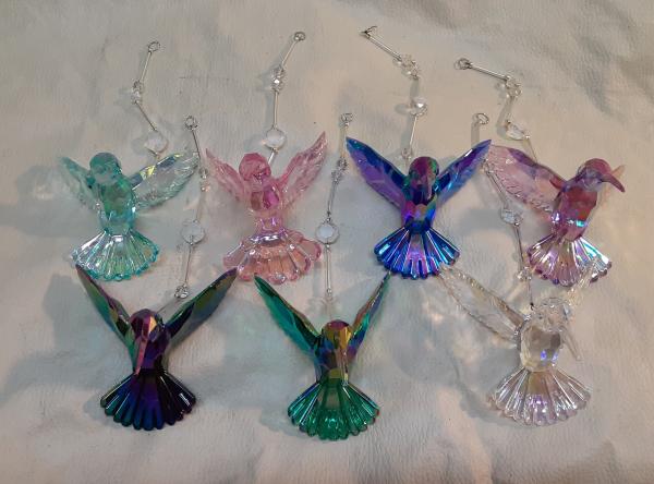 Crystal Hummingbird Sun Catcher in 7 Different Colors picture