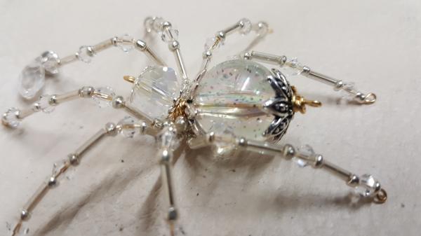 Steampunk/Christmas Dew Drop Crystalline Ice Spider picture