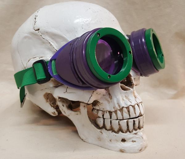 Slightly Off Kilter Distressed Steampunk Goggles Inspired By The Joker picture