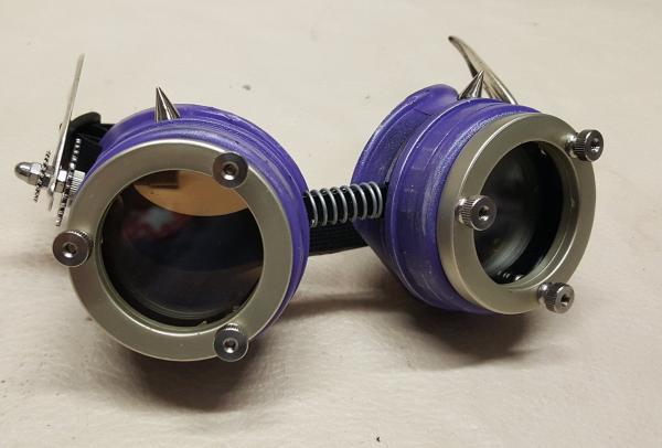 Steampunk Purple Engineer Goggles- Demon Spawn picture