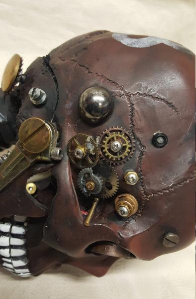 Steampunk Terminator T-18 Battle Damaged Skull picture