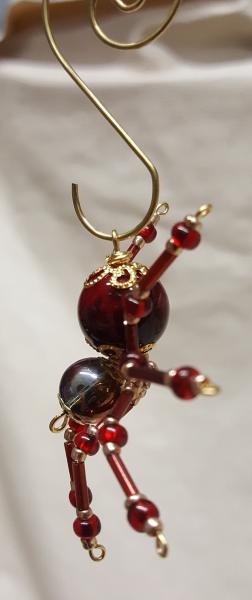 Small Steampunk Beaded Blood Red Spider picture