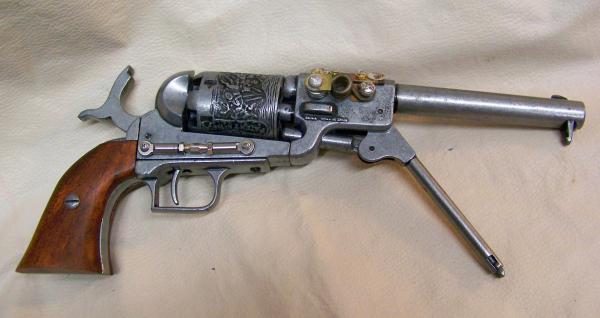 Steampunk 1849 Dragoon Revolver Non Firing Replica picture