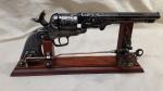 Steampunk 1851 Colt Navy Revolver Non Firing Replica w/Holster and Steampunk Display Stand
