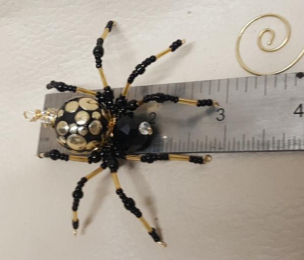 Steampunk Black/Gold Spotted Spider picture