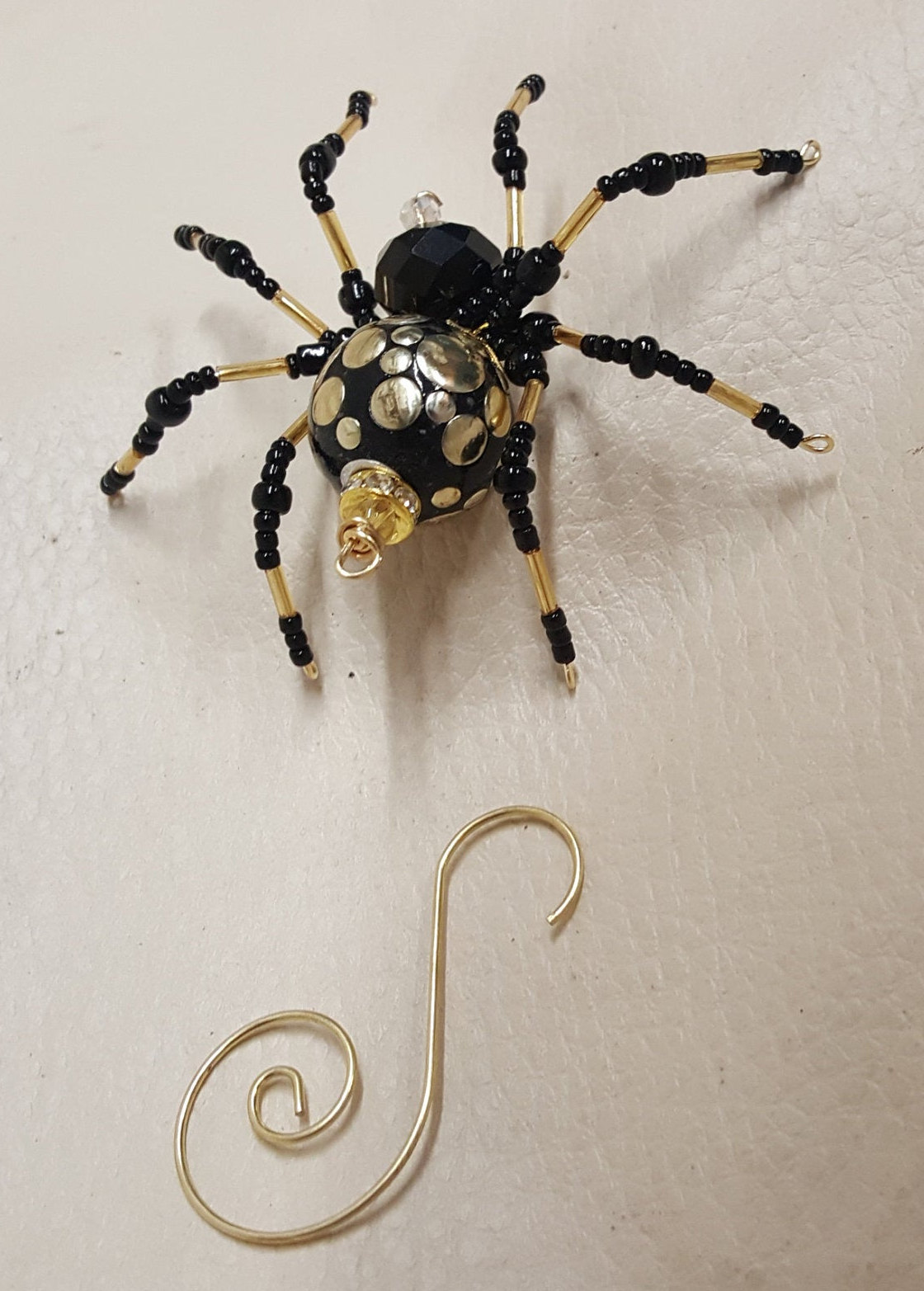 Steampunk Black/Gold Spotted Spider picture