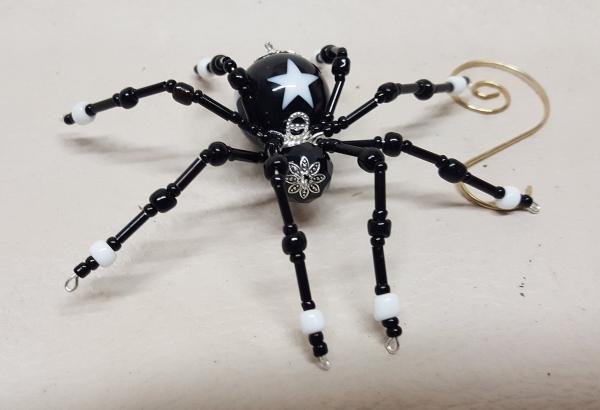 Steampunk/Christmas Black Star Beaded Spider picture