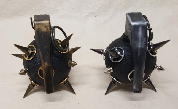 Black Spiked Steampunk Baseball Grenade picture