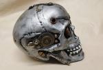 Steampunk Terminator T-4 Battle Damaged Skull