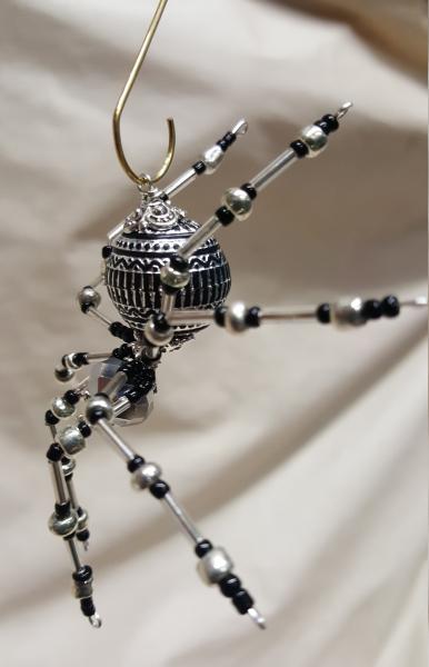 Christmas Silver Beaded Spider picture