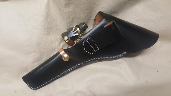 Steampunk 1851 Colt Navy Revolver Non Firing Replica W/Scope and Optional Holster picture