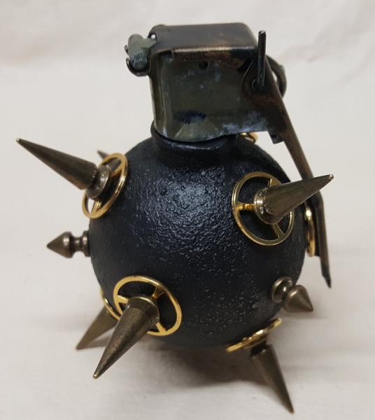 Black Spiked Steampunk Baseball Grenade picture