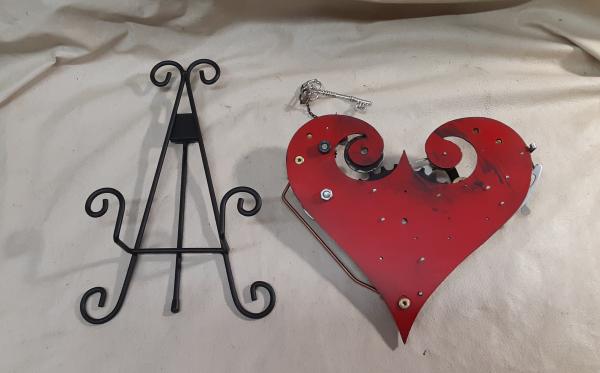 Steampunk Geared Heart With Display Easel picture