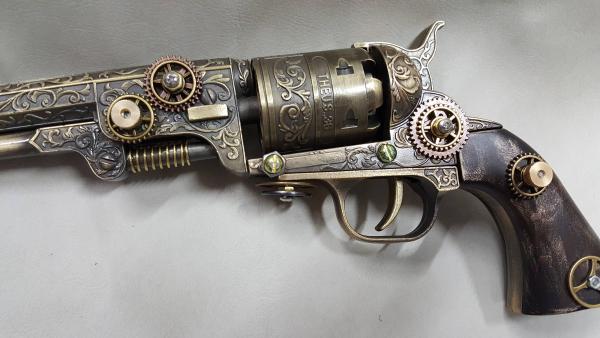 Steampunk 1851 Colt Navy Revolver Non Firing Replica #2 picture