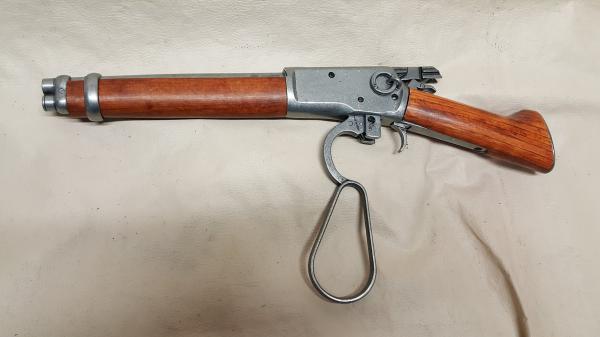 Steampunk Mare's Leg Non-Firing Replica Rifle W/Holster and Bullets picture