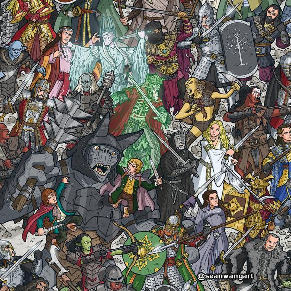 Print - LOTR - Mayhem 27" x 40" picture