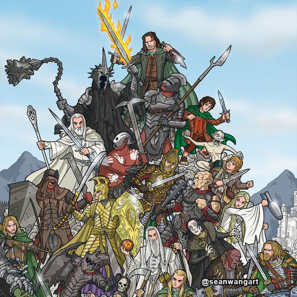 Print - LOTR - Mayhem 27" x 40" picture