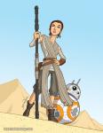 Print - Rey & BB8 - 8.5"x11"