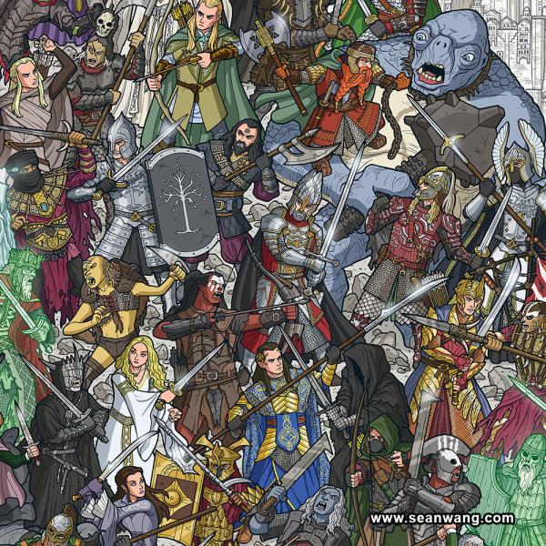 Print - LOTR - Mayhem 16" x 24" picture