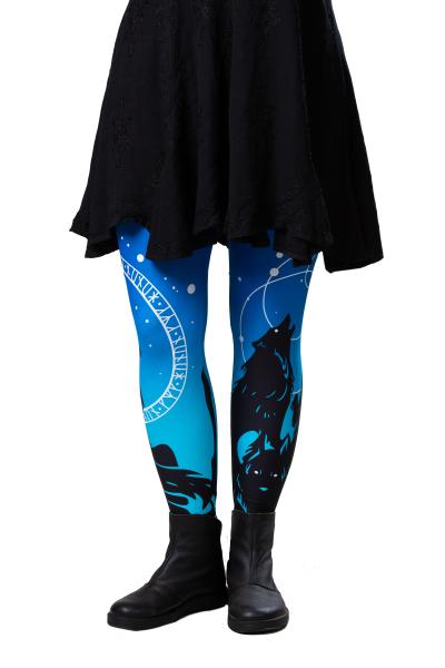 PRE-ORDER Norse Inspired Leggings Blue Ombre- Sizes S-5XL picture