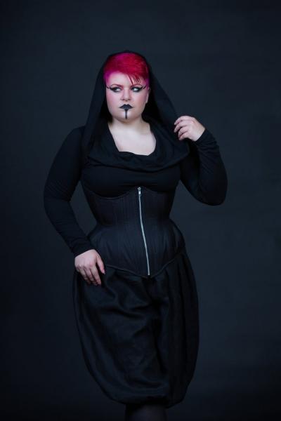 Cowl Hood Goth Top - Custom made to Order picture