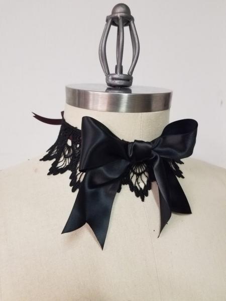 Black Lace Bow Choker picture