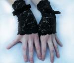 Black Lace Fingerless Gloves