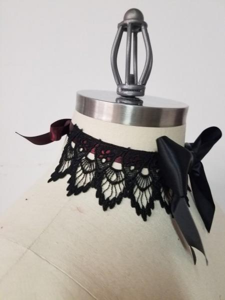 Black Lace Bow Choker picture