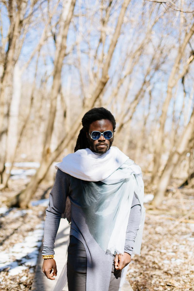 Linen Distresed hooded Cowl Cape picture