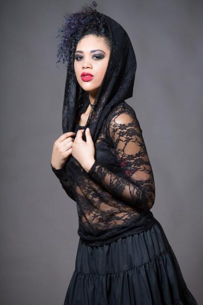 Lace Top With Hood - Gothy picture