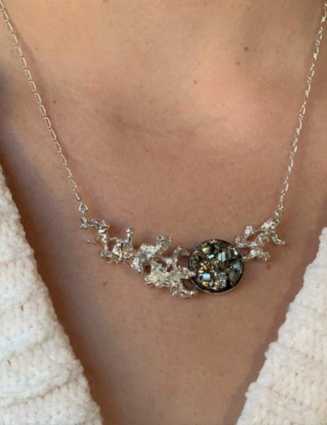 Snow In Havana - Pyrite Bib Necklace picture