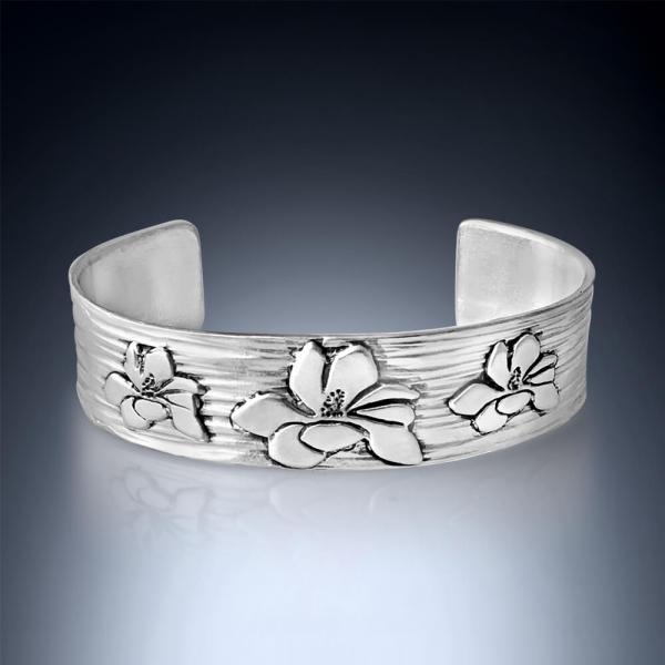 Steel Magnolias 3 Flower Cuff Bracelet