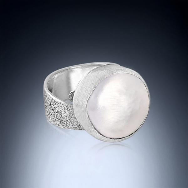 Snow - White Pearl Statement Ring picture