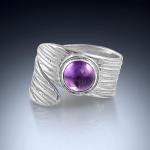 Wrap Ring - Fine Silver - Amethyst