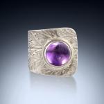 Wrap Ring - Amethyst Fern Leaf